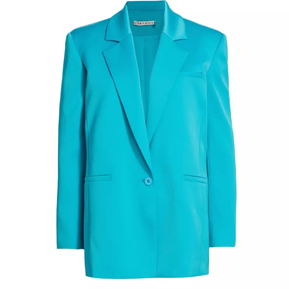 Alice and Olivia Shan Oversized Blazer in Blue